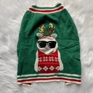 Holiday Time Dog Sweater Size Large Cool Christmas Deer Pet Clothes‎